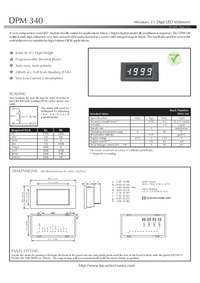 Thumbnail of document Data Sheet - DPM 340 Voltmeter